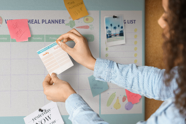 Cork display board Meal planner