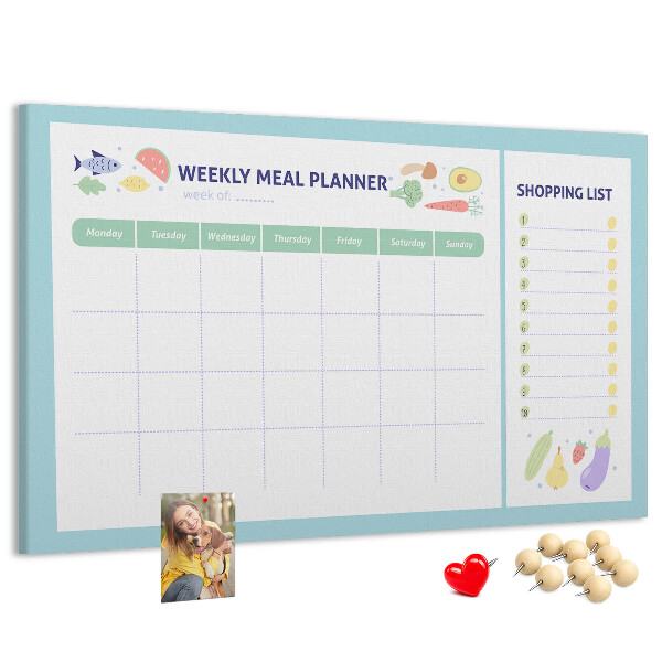 Cork display board Meal planner