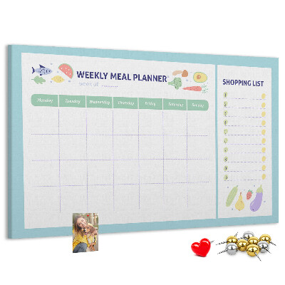 Cork display board Meal planner