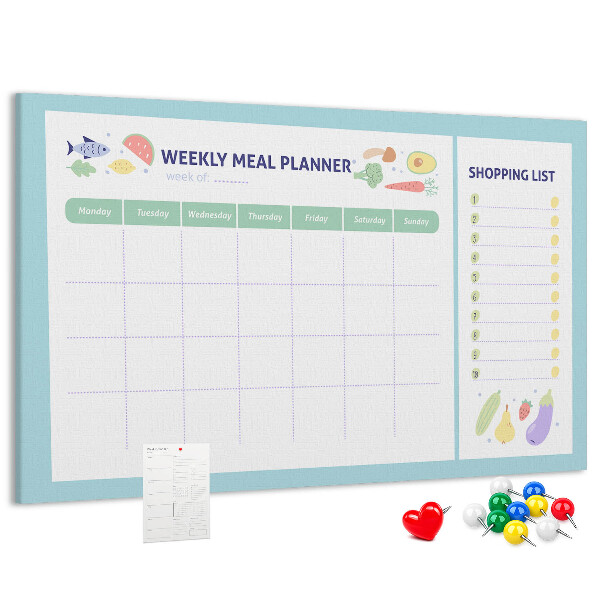 Cork display board Meal planner