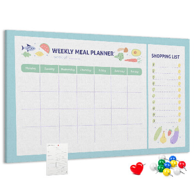 Cork display board Meal planner