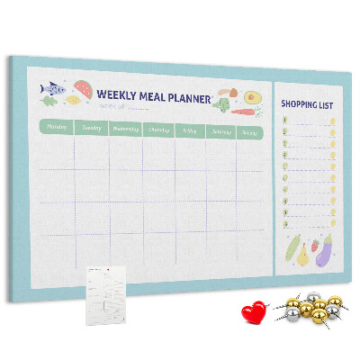 Cork display board Meal planner