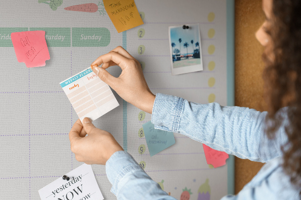 Cork display board Meal planner