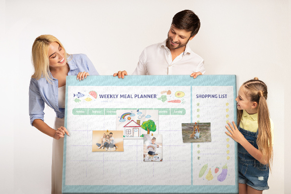 Cork display board Meal planner