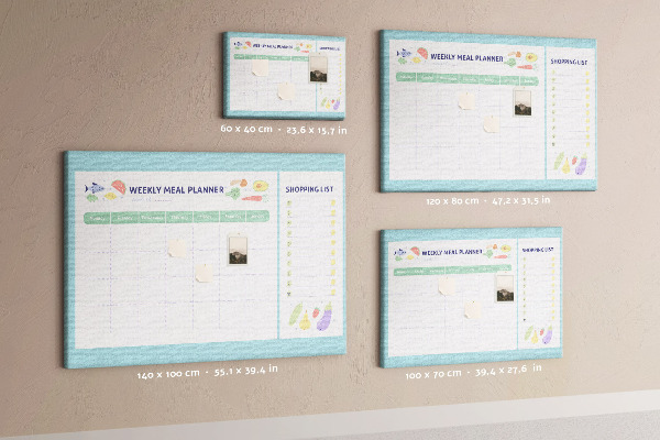 Cork display board Meal planner