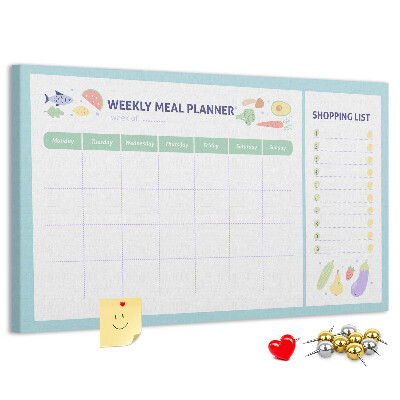 Cork display board Meal planner