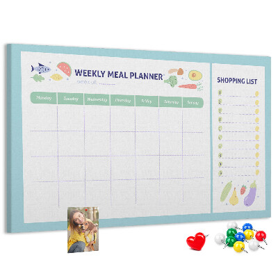 Cork display board Meal planner