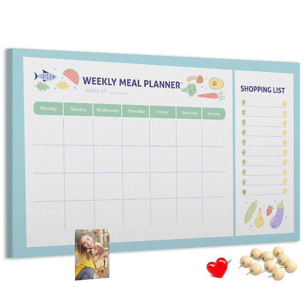 Cork display board Meal planner