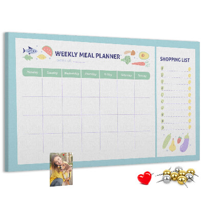 Cork display board Meal planner