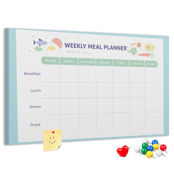 Cork board Meal planner