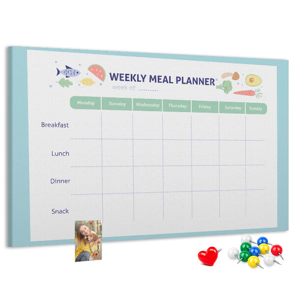 Cork board Meal planner