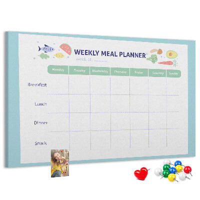 Cork board Meal planner