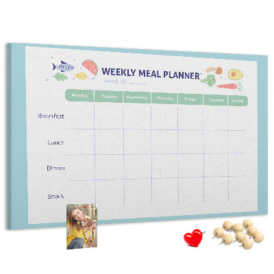 Cork board Meal planner