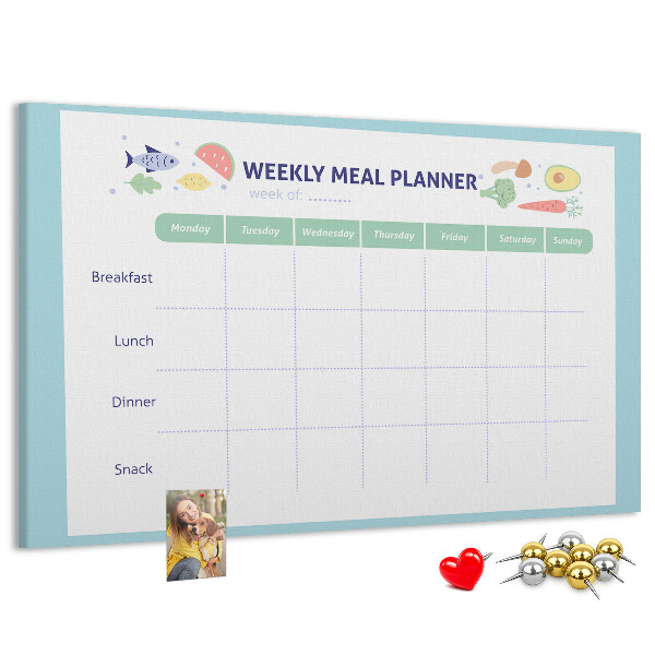 Cork board Meal planner