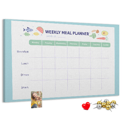 Cork board Meal planner