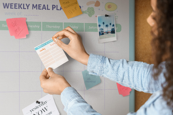 Cork board Meal planner