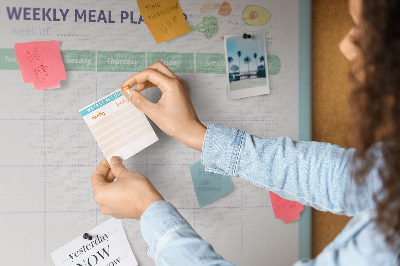 Cork board Meal planner