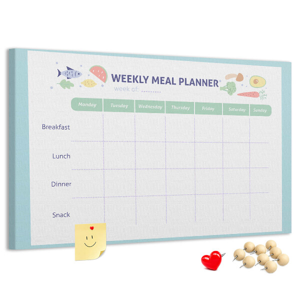 Cork board Meal planner