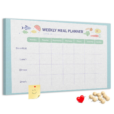 Cork board Meal planner