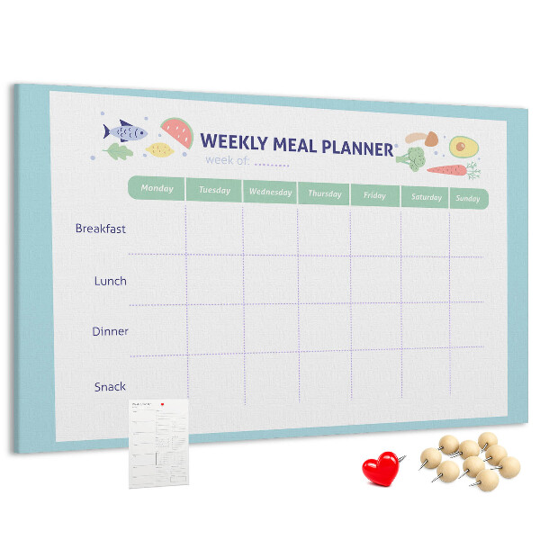 Cork board Meal planner