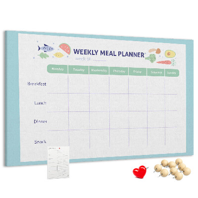 Cork board Meal planner