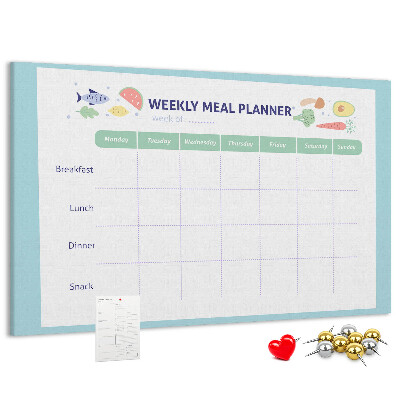 Cork board Meal planner