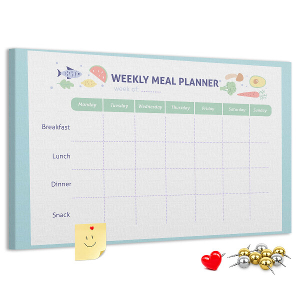 Cork board Meal planner
