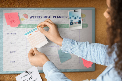 Cork board Meal planner