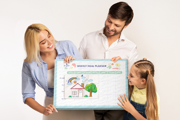 Cork board Meal planner
