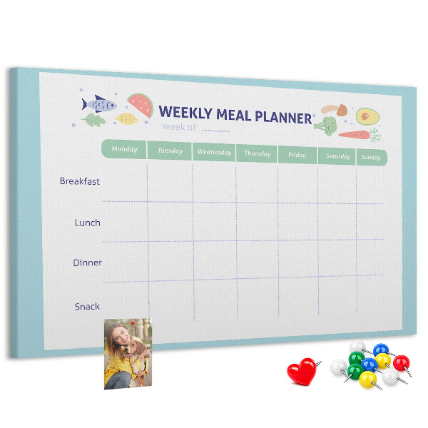 Cork board Meal planner