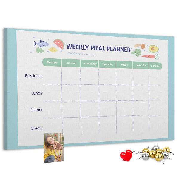 Cork board Meal planner