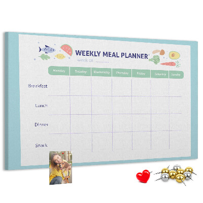 Cork board Meal planner