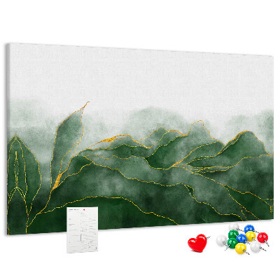 Cork board Abstract leaves