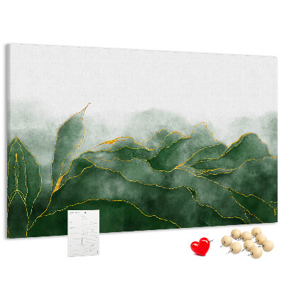 Cork board Abstract leaves