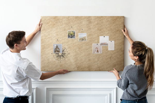 Cork display board Compass canvas