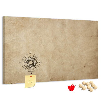 Cork display board Compass canvas