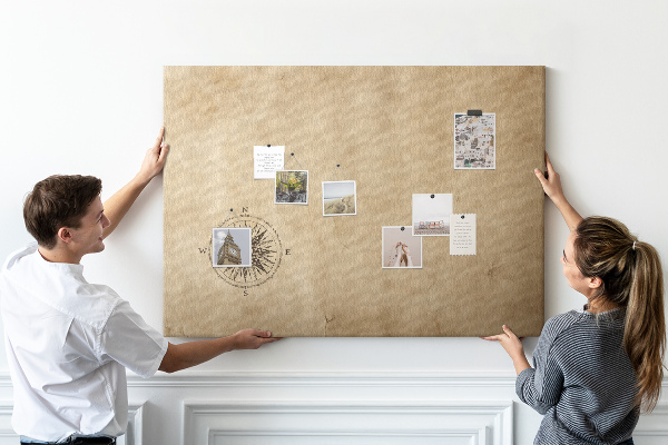 Cork display board Compass canvas