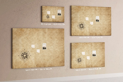 Cork display board Compass canvas