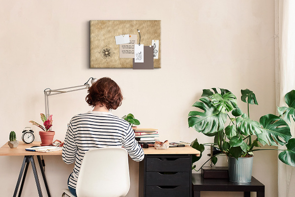 Cork display board Compass canvas