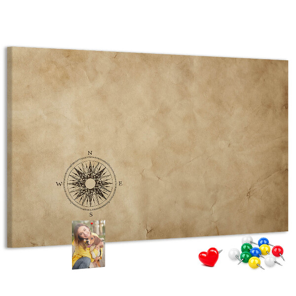 Cork display board Compass canvas