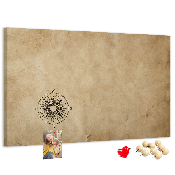Cork display board Compass canvas