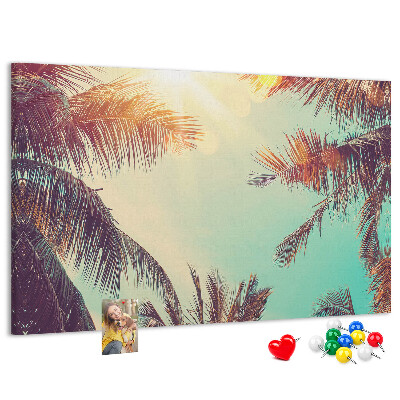 Cork board Tropical palms