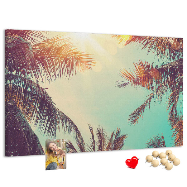 Cork board Tropical palms