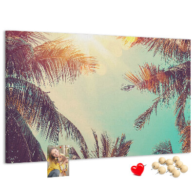 Cork board Tropical palms