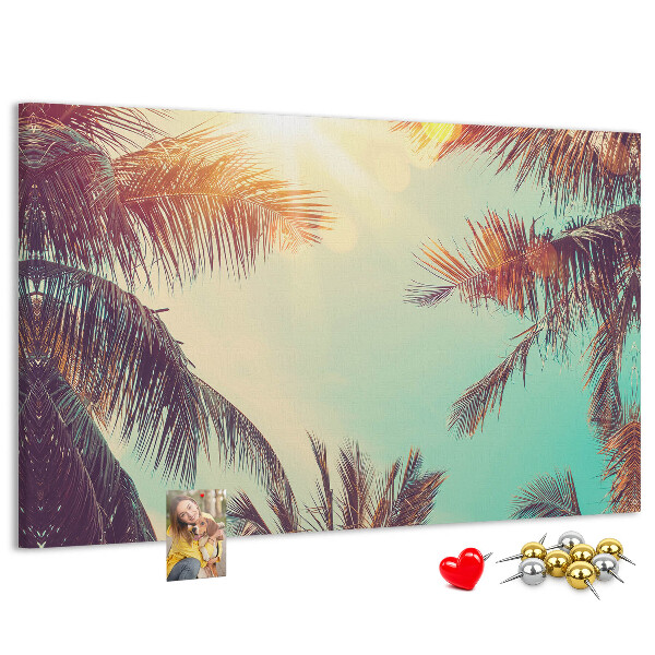 Cork board Tropical palms