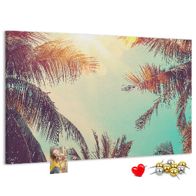 Cork board Tropical palms