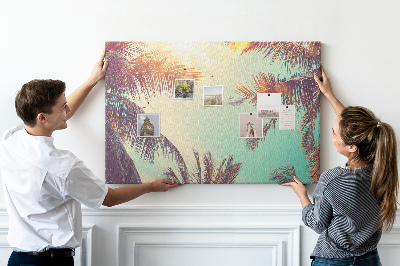 Cork board Tropical palms