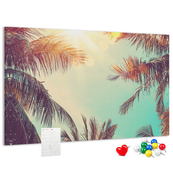 Cork board Tropical palms