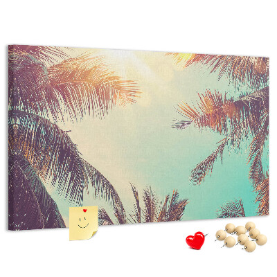 Cork board Tropical palms