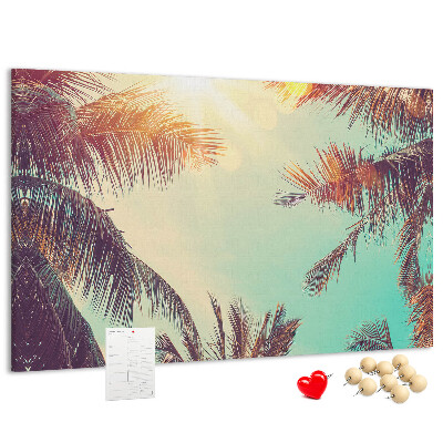 Cork board Tropical palms